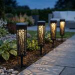 ProGarden 4 db-os napelemes LED lámpa szett, Pálmalevél fénynyommal, IP44, 20 x 6 x 6 cm (CX2000630)