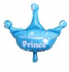 SHOW Fólia Léggömb Kék Korona Happy Birthday Prince Fiú Születésnapra