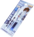 AIHAO Set stilou plastic reincarcabil cu pic cu rescriere 6 rezerve albastre 14cm scoala scriere usoara Aihao