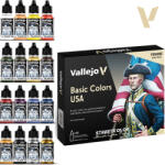 Acrylicos Vallejo Vallejo 70.140 Model Color Set Basic Colors USA festék készlet 16x17ml () (570140-70140)