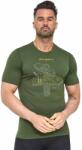BRUBECK OUTDOOR WOOL PRO Férfi rövid ujjú merinó gyapjú túrapóló - Zöld - t-active