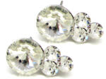 TREVIA bedugós fülbevaló - 21 mm (crystal fehér) (2025050601)