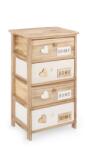 Bizzotto Comoda lemn 4 sertare Emotions 40x29x73 cm (0210684deco) Comoda