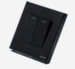 Tosyco Întrerupător simplu mecanic cu ramă sticlă [CLONE] [CLONE] [CLONE] (TOS-CMP2G2W-B)