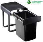 EKOTECH - Beépíthető hulladékgyűjtő ALADIN BLACK BIO - 1 x 16 liter (90134610BN) - ellecishop