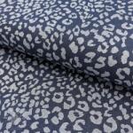  JEANS DENIM Leopard dark blue
