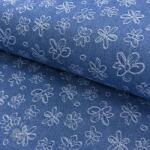  JEANS DENIM JACQUARD Flower dark jeans