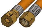 IGT Furtun gaz de joasa presiune: filet 1/4 si conexiune teava 8mm, alama