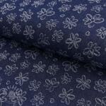  JEANS DENIM JACQUARD Flower dark blue