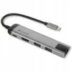 Verbatim Adapter Verbatim Hub Usb-c Hdmi 2xUSB-A Ethernet alumínium (49141)