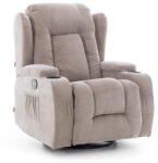UNIZDRAV Fotoliu relaxant rabatabil, material textil bej închis