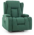 UNIZDRAV Fotoliu de relaxare rabatabil, țesătură verde-smarald