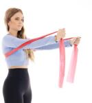UNIZDRAV Bandă elastică pentru fitness, rezistență 2 - 4 kg, roșie