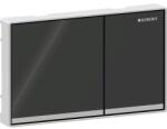 Geberit Clapeta actionare rezervor wc, negru lucios cu banda de design sticla acoperita cu oglinda, Geberit Omega60 (115.081.SJ.1)
