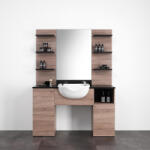 SalonTools mobilier, aparate, accesorii Barber1 stație: laminat negru și stejar elegant pentru un grooming deosebit (XS375260)
