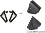 Customacces Leather saddlebag CUSTOMACCES BARCELONA Negru pair, with universal support (224188)