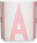 Design Letters Cană Vintage ABC Happy alb-roz (10101026PINKHAPPY)