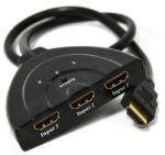Doonjiey HDMI splitter, 1db HDMI apa -> 3db HDMI anya elosztó, 4K UHD, Doonjiey, fekete