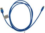 Lanberg 41820, USB-C / USB 2.0 csatlakozó, Gyorstöltő 3.0, Textil borítás, 180 cm, Kék