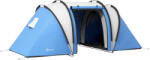Outsunny Cort de camping pentru 4-5 persoane cu 2 dormitoare | Aosom Romania (A20-387V00BU) Cort