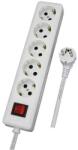 Dablerom Prelungitor cu intrerupator Dablerom 31-6530, 5 prize Schuko, 3m, alb (31-6530)