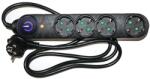 Dablerom Prelungitor cu intrerupator Dablerom 31-151, 4 prize Schuko, 1.5m, protectie descarcari electrice, negru (31-151)