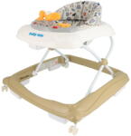 Baby Mix Premergator Baby Mix baby walker with steering wheel and silicone wheels cappucino (34085-Ale-OSK-J-888ES-cap) - vexio