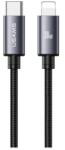 USAMS U91 adatkábel Type-C - Lightning 30W PD gyorstöltő 100cm Sötétszürke SJ770USB01 (SJ770USB01)