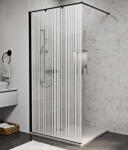 Niagara Wellness FELICIA rain black walk-in zuhanyfal 100 cm