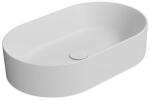 SAPHO Kube X mosdótál 60x37 cm ovális mosdótálak fehér matt 945809 (945809)