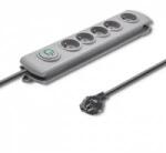 Qoltec Anti-surge strip | 5 sockets | 3m | Gray
