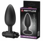Pretty Love BI-040107 Intimate Silicone Plug 10-Mode Black Medium