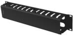 Lanberg 19" 2U kábelrendező levehető fedéllel, átvezető nyílással, fekete (AK-1705-B) - wincity