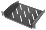 Lanberg 10" fix polc/tálca 1U/254x180mm 20kg maximum terhelhetőség, fekete (AK-1012-B) - wincity