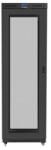 Lanberg 19" szabadon álló rack szekrény 47U/800X1000 perforált ajtó, lapraszerelt, LCD kijelző, fekete V2 (FF01-8047-23BL) - wincity