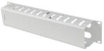Lanberg 19" 2U kábelrendező levehető fedéllel, átvezető nyílással, szürke (AK-1705-S) - wincity
