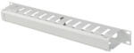 Lanberg 19" 1U kábelrendező levehető fedéllel, átvezető nyílással, szürke (AK-1704-S) - wincity