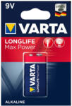 VARTA LONGLIFE Max Power Alkaline 6LR61 4722 tartós 9V elem (Varta-Longlife-Max-Power-6LR61-4722)