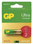 GP Batteries ULTRA Alkaline LR6/6+2C G-TECH B02218 1, 5V tartós AA ceruza elem (GP-Ultra-LR6-6-2C-B02218)