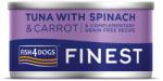 Fish4Dogs Conservă pentru câini ton cu morcov și spanac 85 g