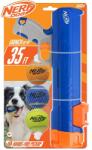 NERF DOG lansator de mingi 30 cm fără clemă + 3 mingi de tenis cu fluier 5 cm