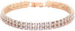 ElectraStore Bratara Tennis Dubla Placata Cu Aur Gold-Rose (C4745)