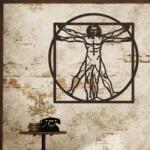 DUBLEZ Tablou din lemn de Leonardo da Vinci - Omul Vitruvian