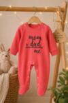SuperBaby Salopeta din bumbac pentru bebelusi, cu mesaj