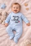 SuperBaby Salopeta bleu cu botosei pentru bebelusi, Mom&Dad