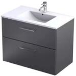Oristo Baza lavoar suspendat Oristo Nova 79.8x45.5x62 cm cu 2 sertare grafit finisaj mat (ORSKI01-SD2S-80-6 (LICHIDARE))