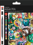 Marabu Aqua Pen Graphix akvarellfilc szett - "Mega Mash" válogatás, 12 db