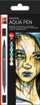 Marabu Aqua Pen Graphix akvarellfilc szett - "Metropolitan" válogatás, 6 db