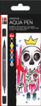 Marabu Aqua Pen Graphix akvarellfilc szett - "KING OF BUBBLEGUM", 6 db