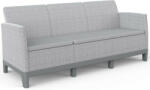 Keter SCANDI FORMA 3 személyes kerti kanapé - Ash grey / Storm grey, műanyag, 182 cm